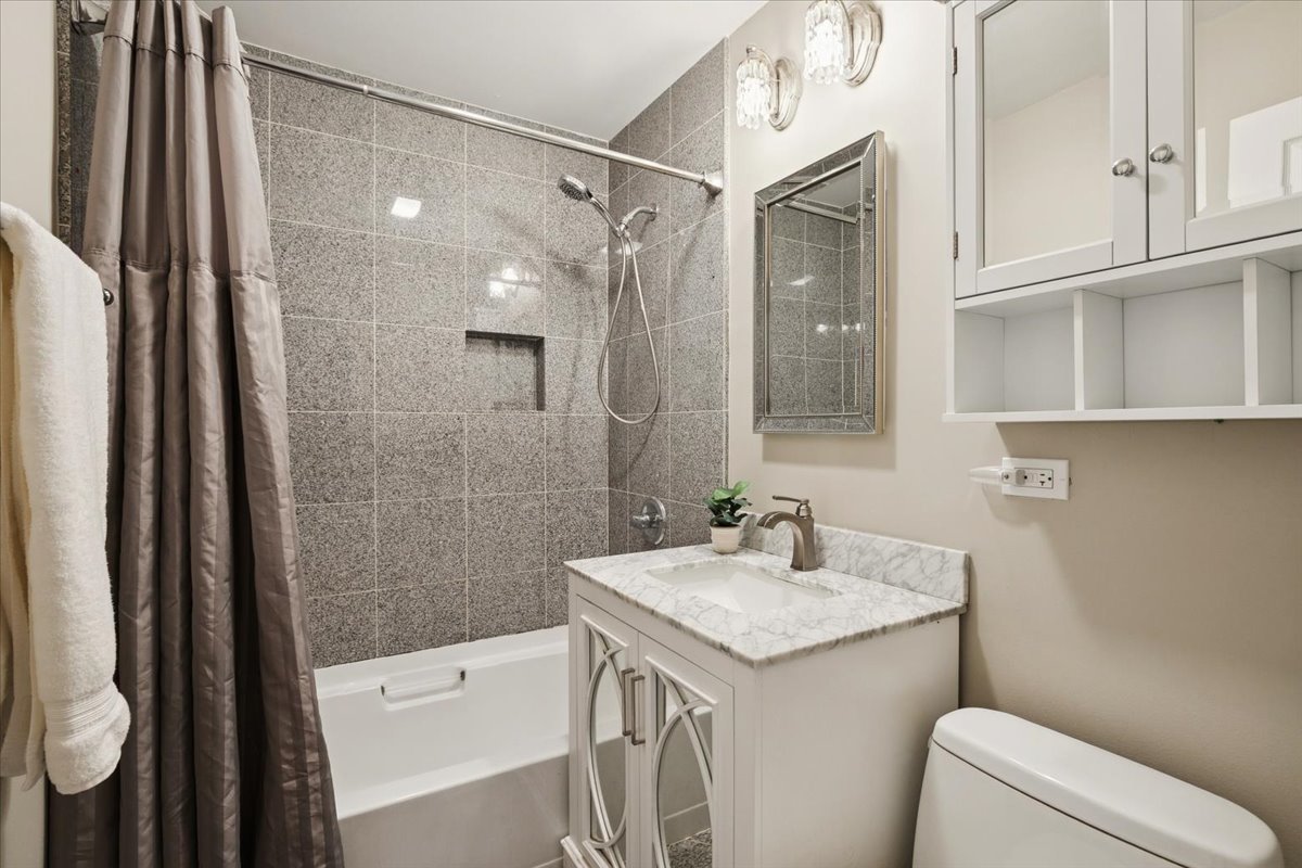 689 East Illinois Road Lake Forest, IL 60045 - Photo 12 of 18 a bathroom with a sink a toilet and shower