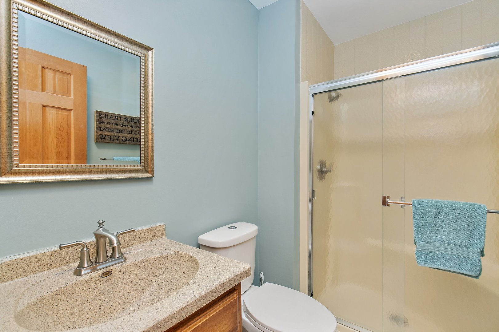 606 Old Hunt Road Fox River Grove, IL 60021 - Photo 18 of 35 a bathroom with a sink mirror vanity and toilet