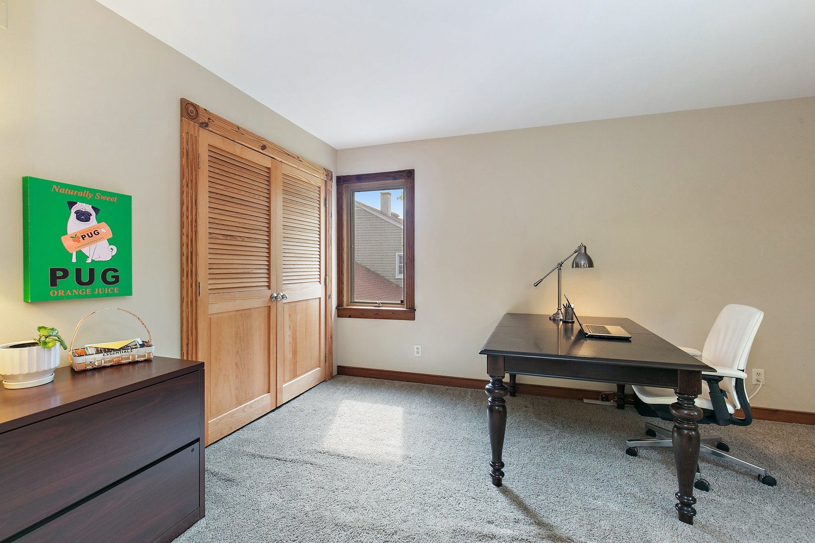 606 Old Hunt Road Fox River Grove, IL 60021 - Photo 27 of 35 a view of a workspace with furniture and a window