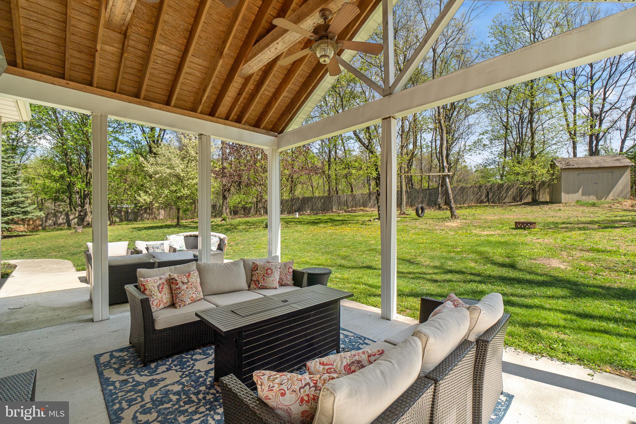 21877 Boonsboro Mountain Road Boonsboro, MD 21713 - Photo 58 of 63 Covered Patio w/Vaulted Ceiling, TV Hookup & Fans