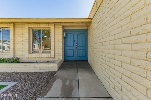 a view of front door of house