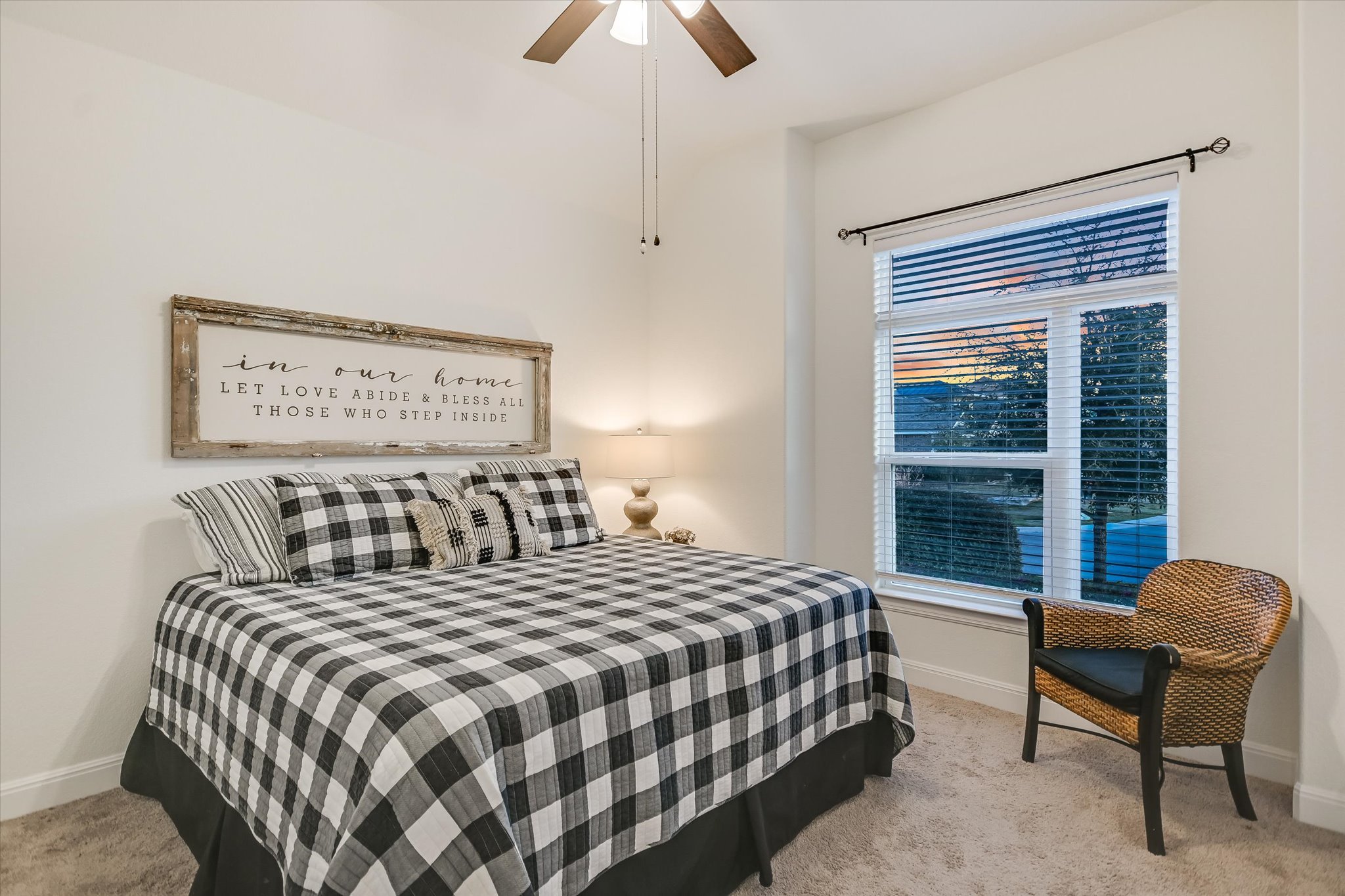 508 Peakside Circle Dripping Springs, TX 78620 - Photo 22 of 30 Bedroom featuring light carpet and ceiling fan