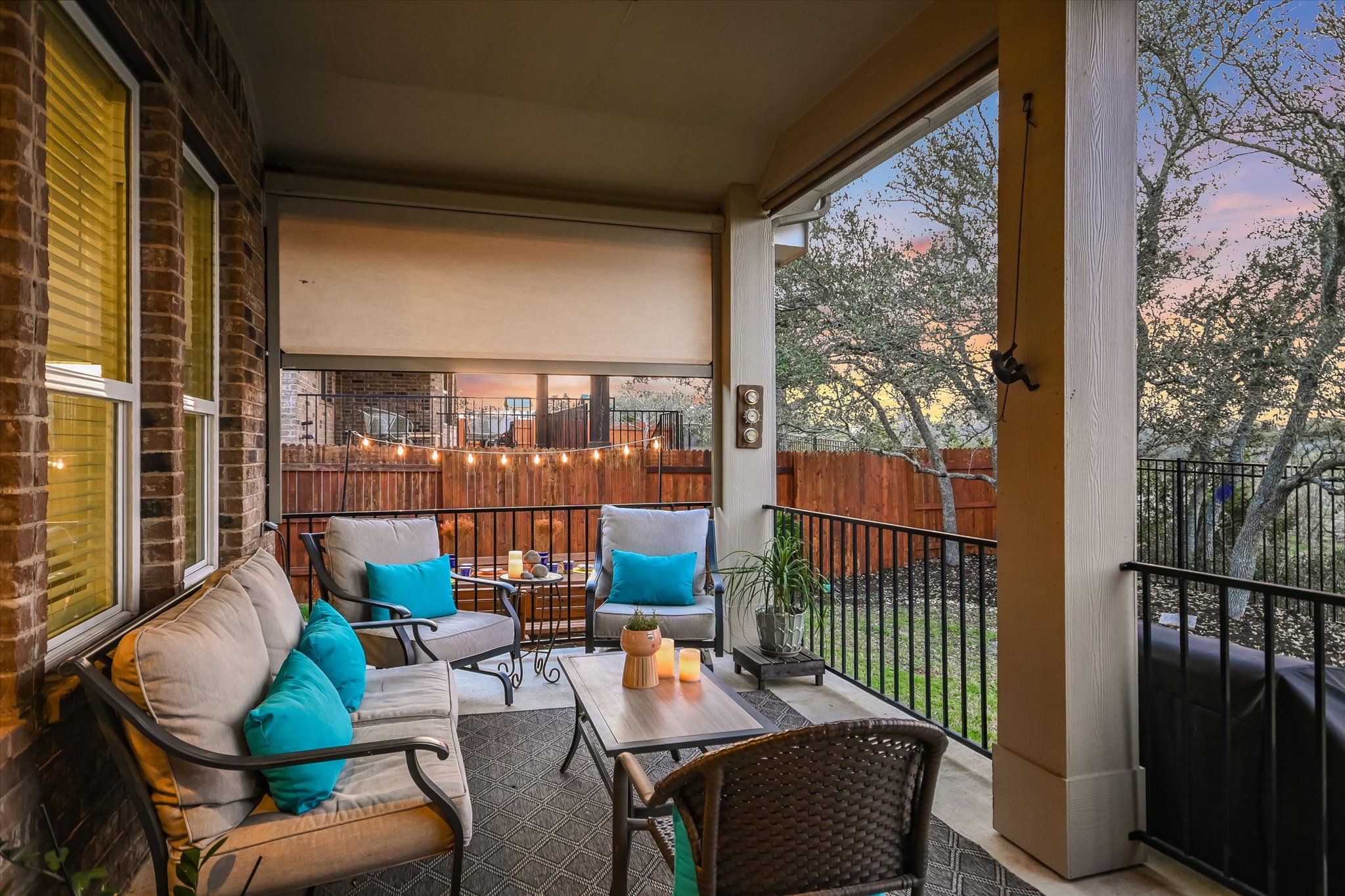 508 Peakside Circle Dripping Springs, TX 78620 - Photo 25 of 30 Balcony at dusk featuring outdoor lounge area