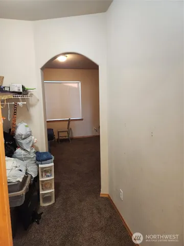 a room with furniture and a potted plant