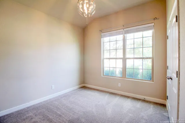 an empty room with a window