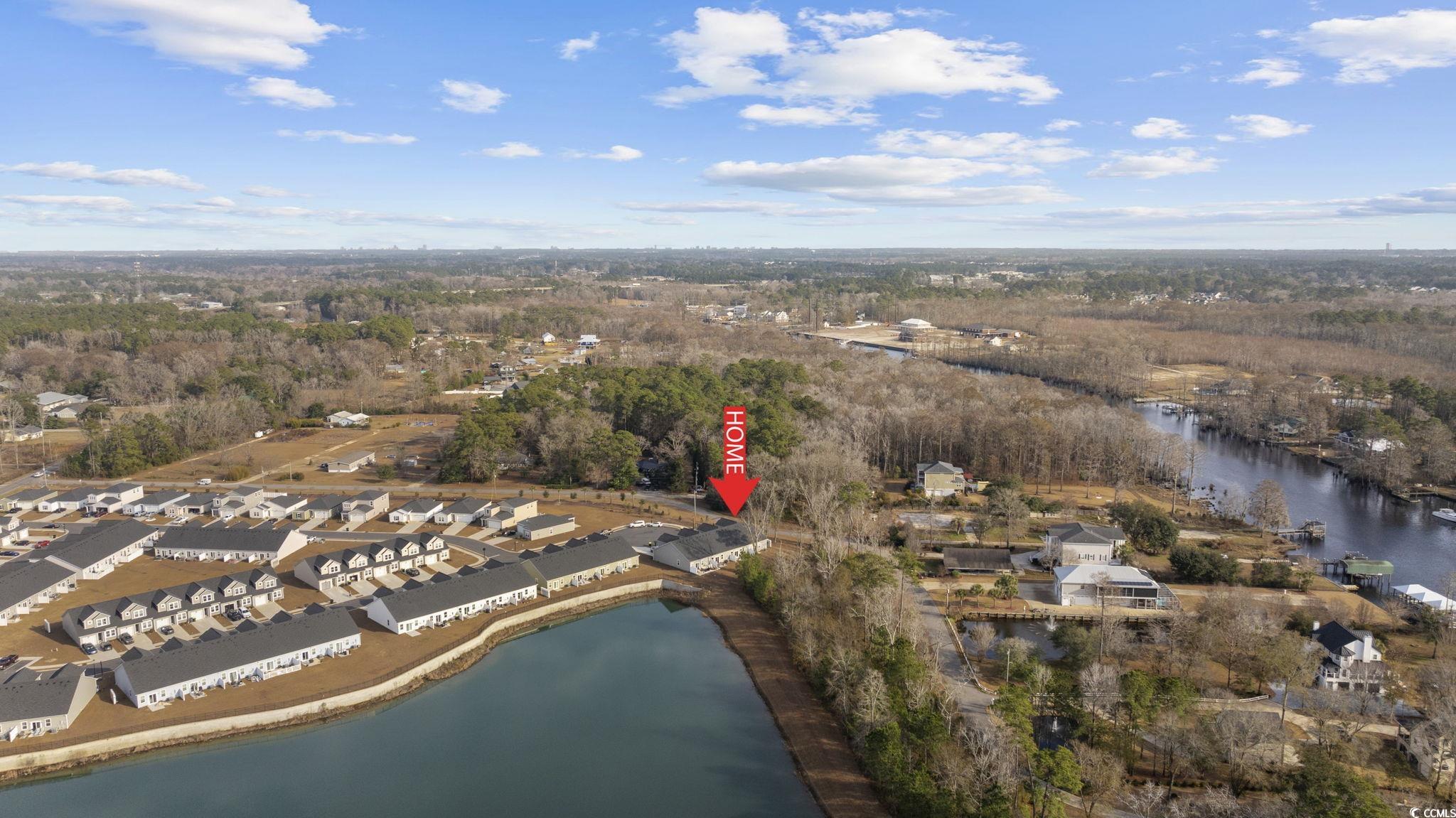 608 Sea Sparrow Street, Unit 608 Myrtle Beach, SC 29588 - Photo 3 of 37 Aerial view of property's location featuring a large body of water