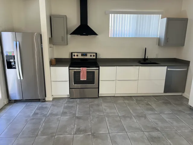 a close view of washer and dryer