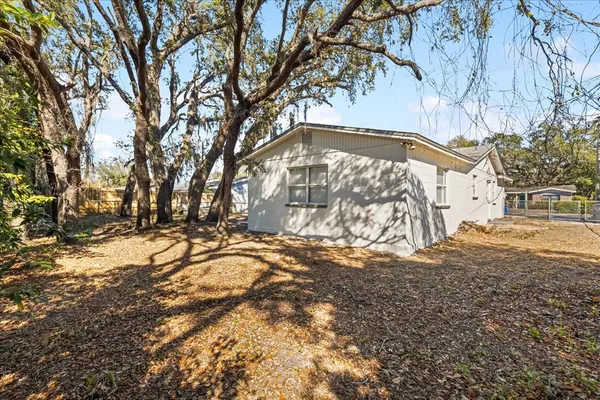a view of a yard covered with snow in the yard
