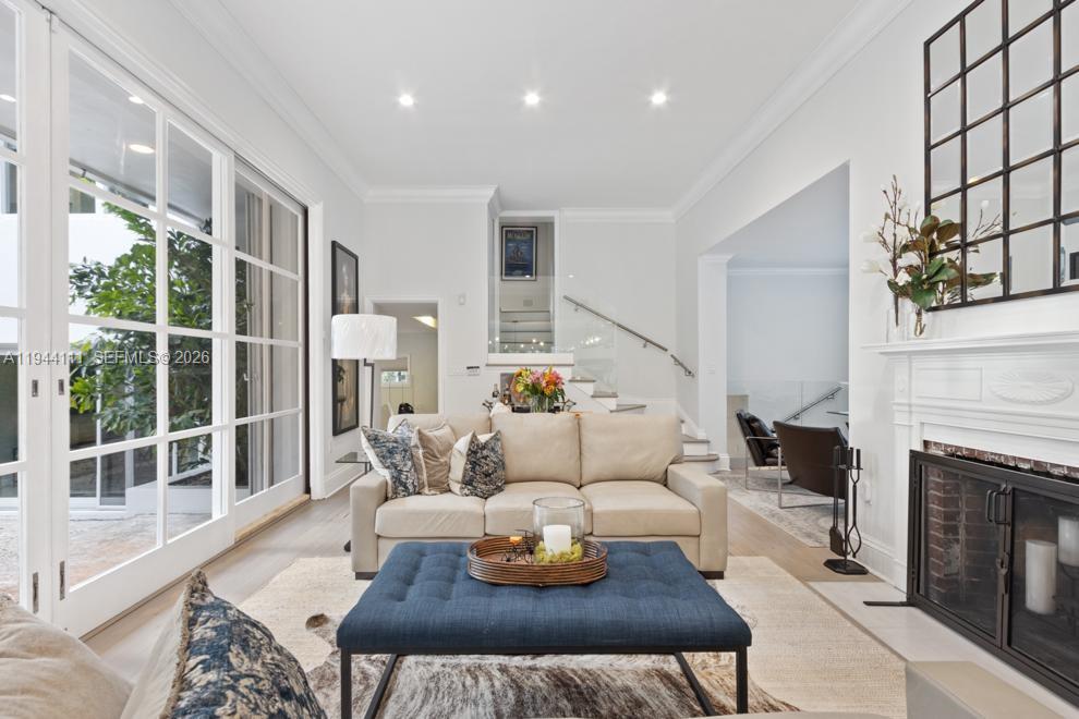 2301 South Miami Avenue Miami, FL 33129 - Photo 47 of 68 a living room with furniture fireplace and a large window