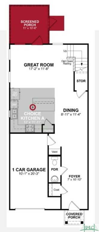 133 Congo Court Pooler, GA 31322 - Photo 17 of 21 First Floor with Choice Kitchen A and Screened Por