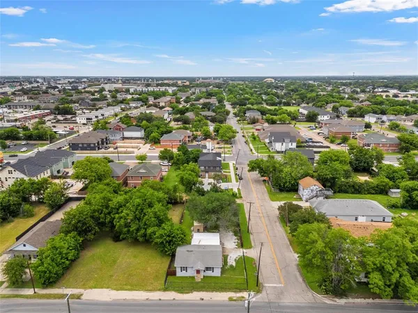 an aerial view of a city