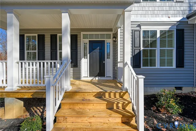 front view of a house with a porch