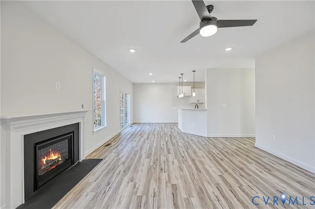 a view of a kitchen and an entryway