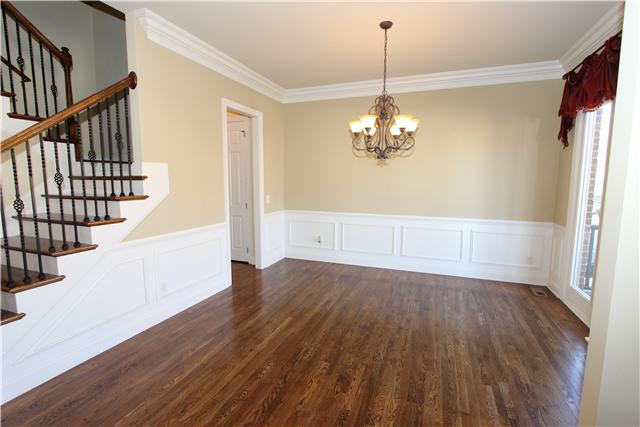 465 Truman Road West Franklin, TN 37064 - Photo 3 of 17 Beautiful dining room opens to the foyer. Notice the wainscoting and crown moulding.