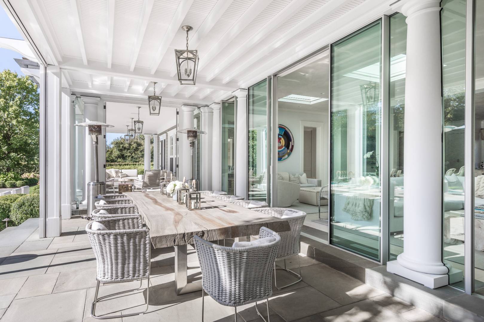 8 Hither Lane East Hampton, NY 11937 - Photo 31 of 38 a view of a dining room with furniture window and outside view