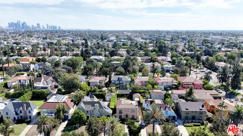 an aerial view of a city