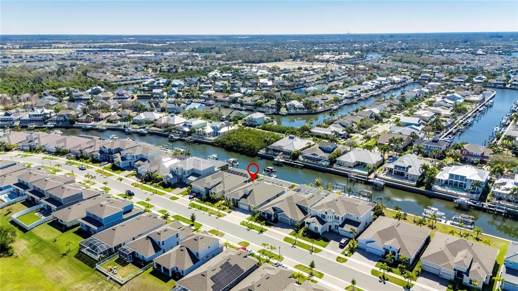 994 Signet Drive Apollo Beach, FL 33572 - Photo 82 of 98 an aerial view of a house with a lake