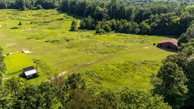 a view of a yard with an outdoor space