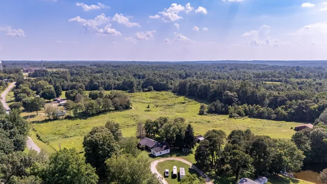 a view of a lake with mountains in the background