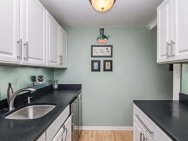 253 East Delaware Place, Unit 5E Chicago, IL 60611 - Photo 12 of 17 a kitchen with sink and cabinets