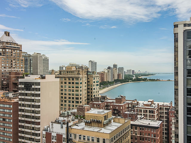 253 East Delaware Place, Unit 5E Chicago, IL 60611 - Photo 16 of 17 a view of a city with tall buildings