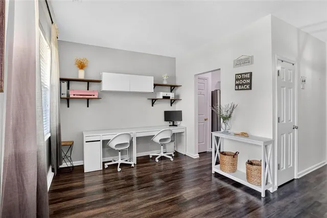 a view of livingroom with furniture and wooden floor