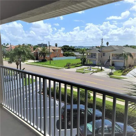 a view of a city from a balcony