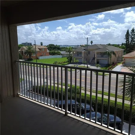 a view of yard with ocean view