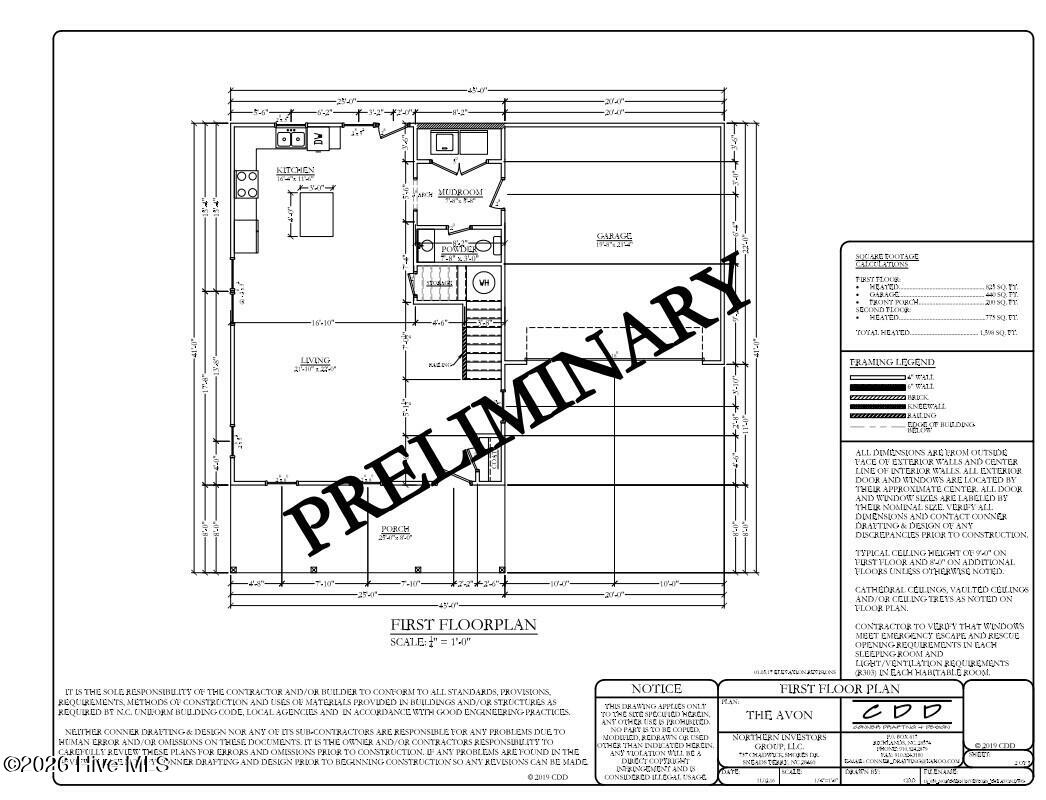 103 Maple Court Havelock, NC 28532 - Photo 4 of 5 Preliminary First Floor Plan