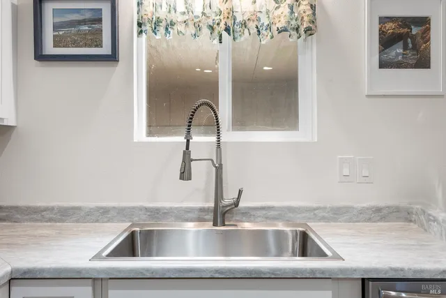 a close view of sink