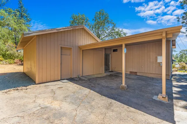 a backyard of a house