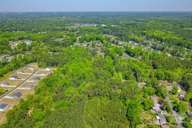 a view of a green field with lots of bushes