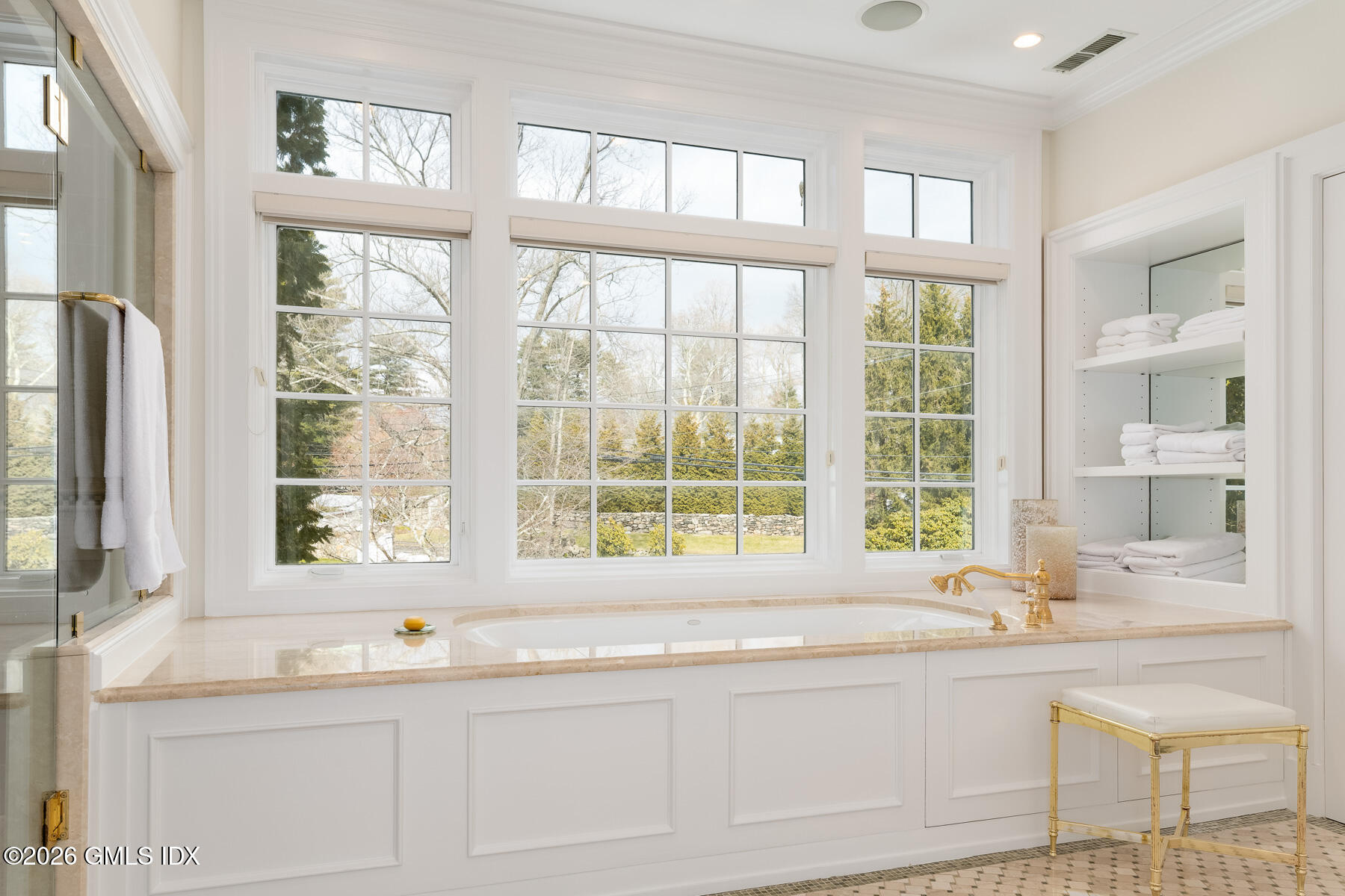 174 Round Hill Road Greenwich, CT 06831 - Photo 16 of 27 a white kitchen with granite countertop a sink and a window