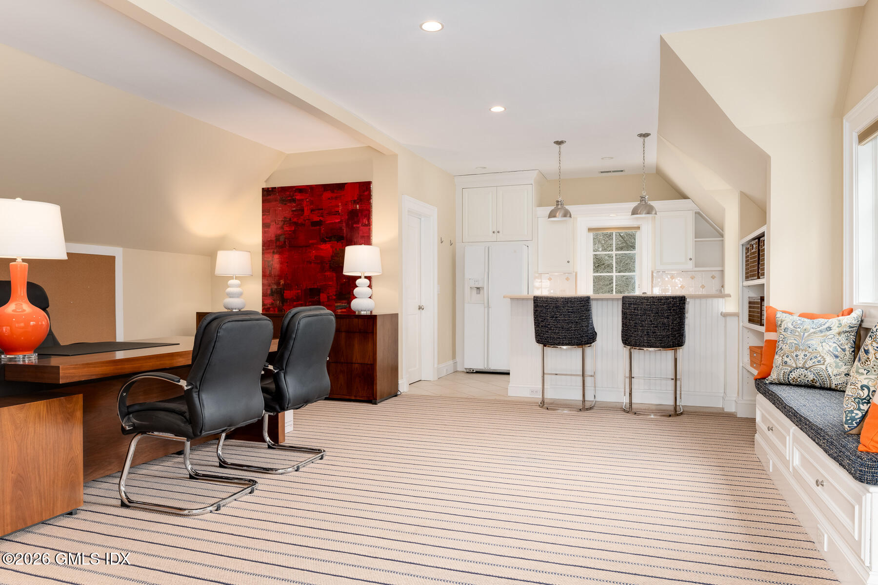 174 Round Hill Road Greenwich, CT 06831 - Photo 20 of 27 a workspace with furniture and a wooden floor