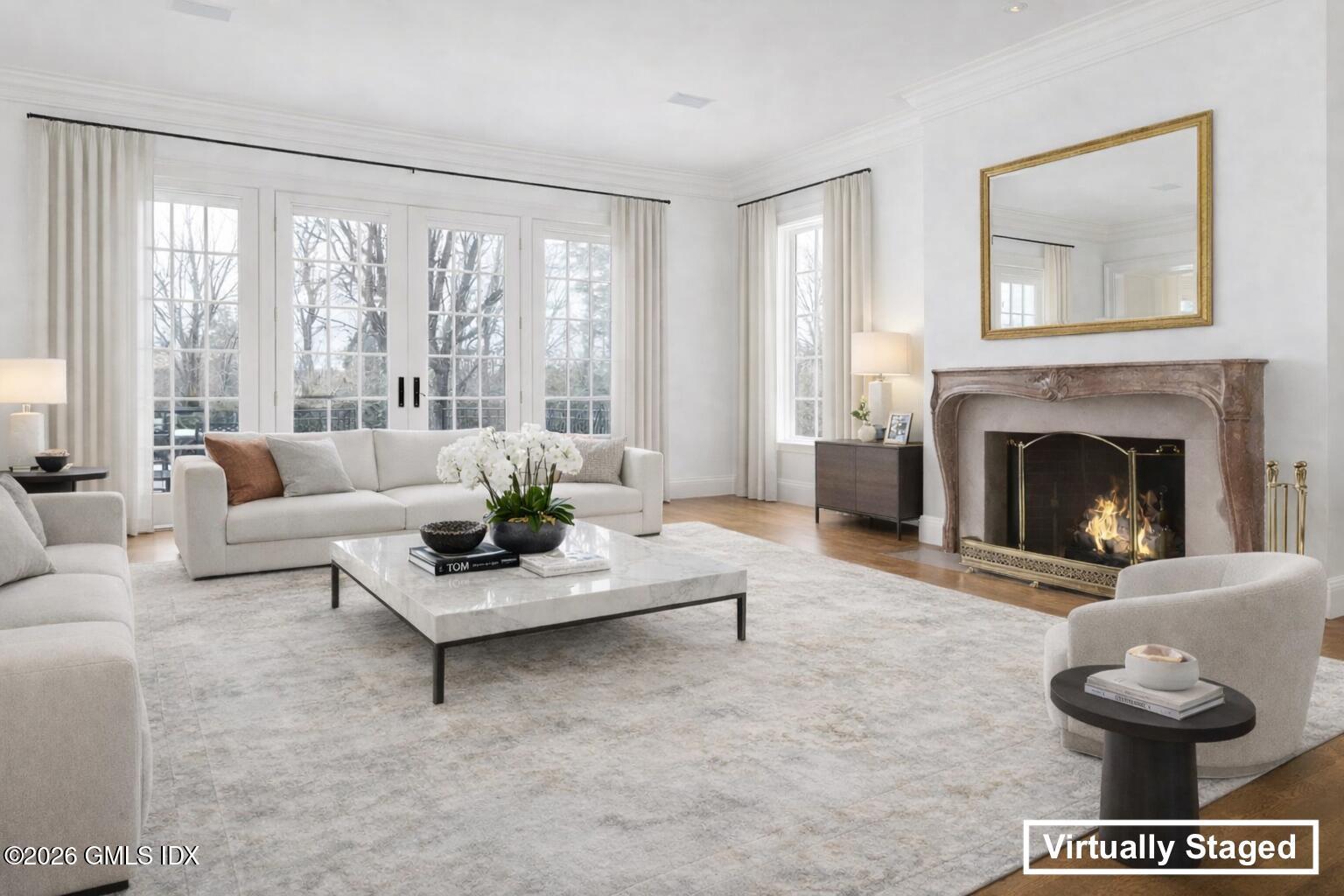 174 Round Hill Road Greenwich, CT 06831 - Photo 8 of 29 Virtually Staged Living Room