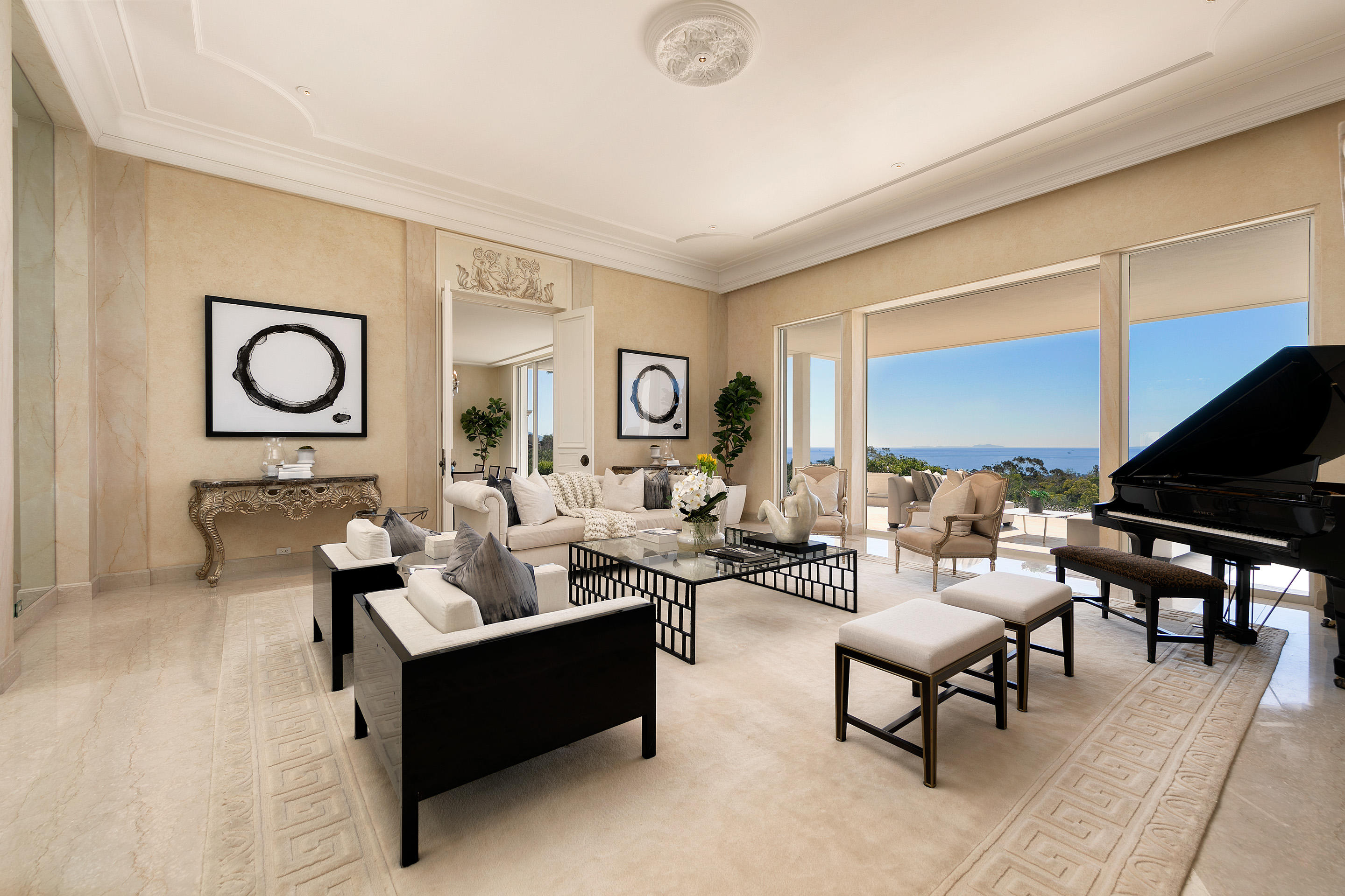 1188 East Mountain Drive Montecito, CA 93108 - Photo 14 of 44 a living room with furniture and a large window