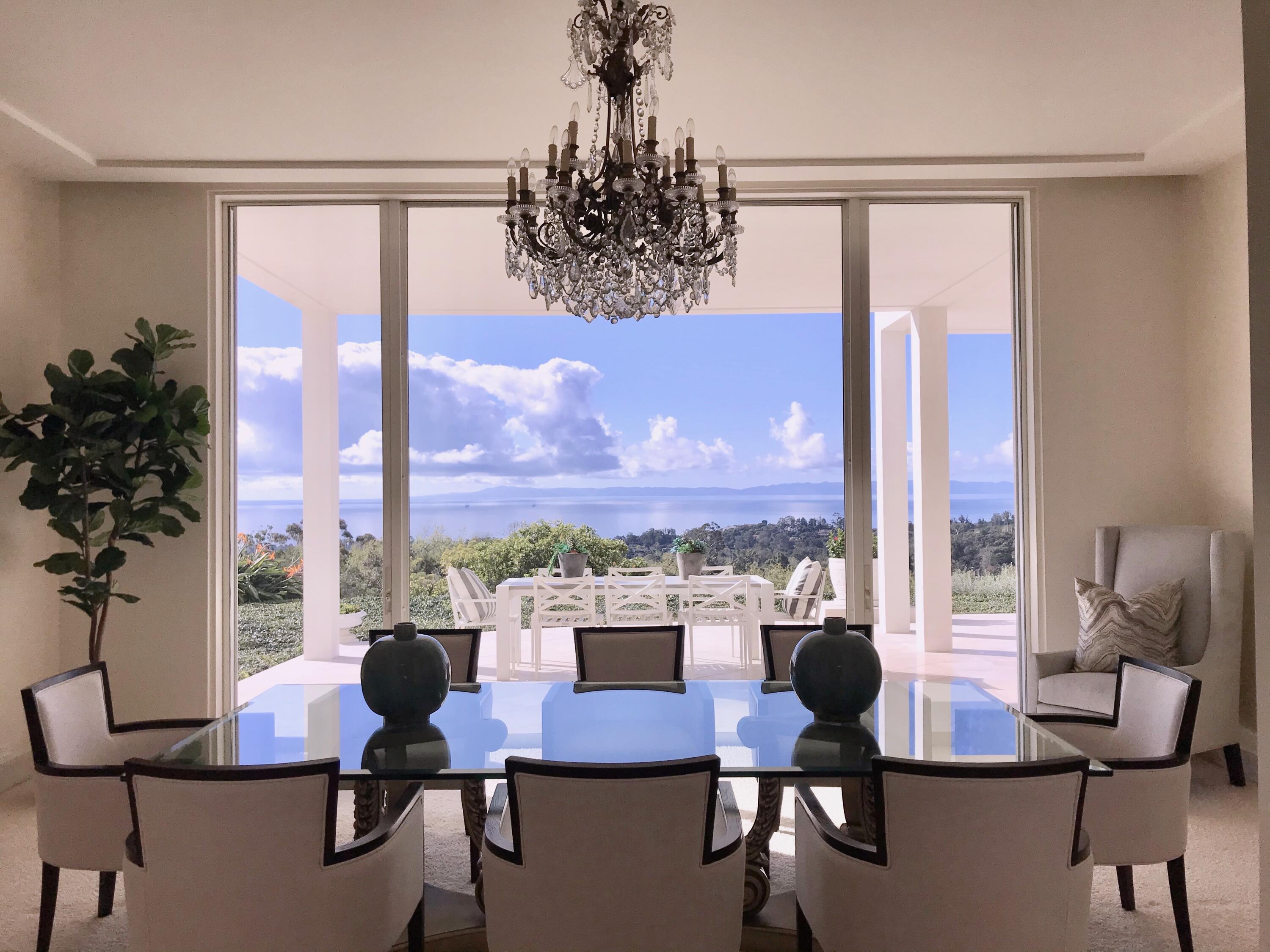 1188 East Mountain Drive Montecito, CA 93108 - Photo 15 of 44 a view of a workspace with furniture window and wooden floor