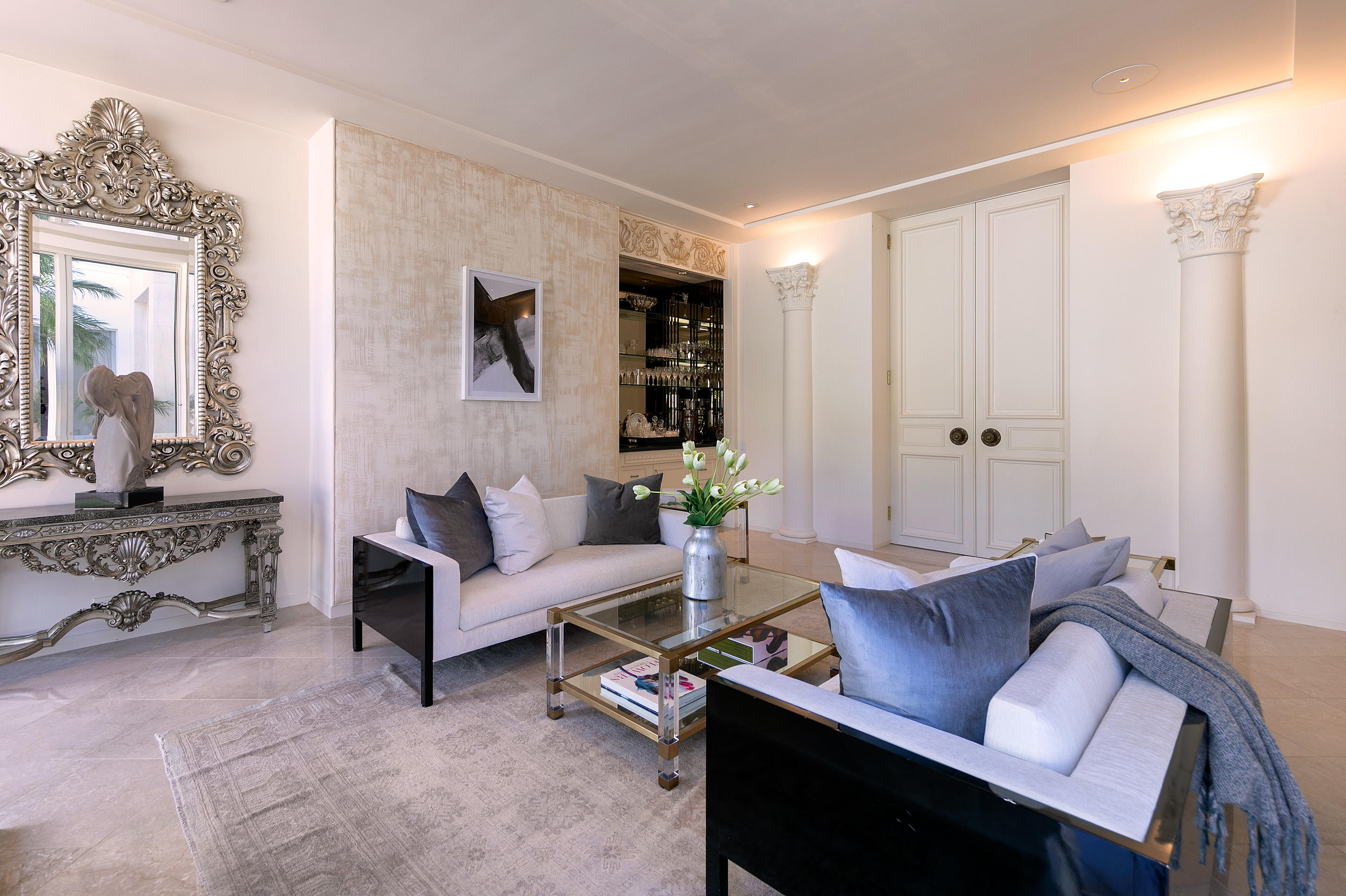 1188 East Mountain Drive Montecito, CA 93108 - Photo 18 of 44 a living room with furniture and wooden floor