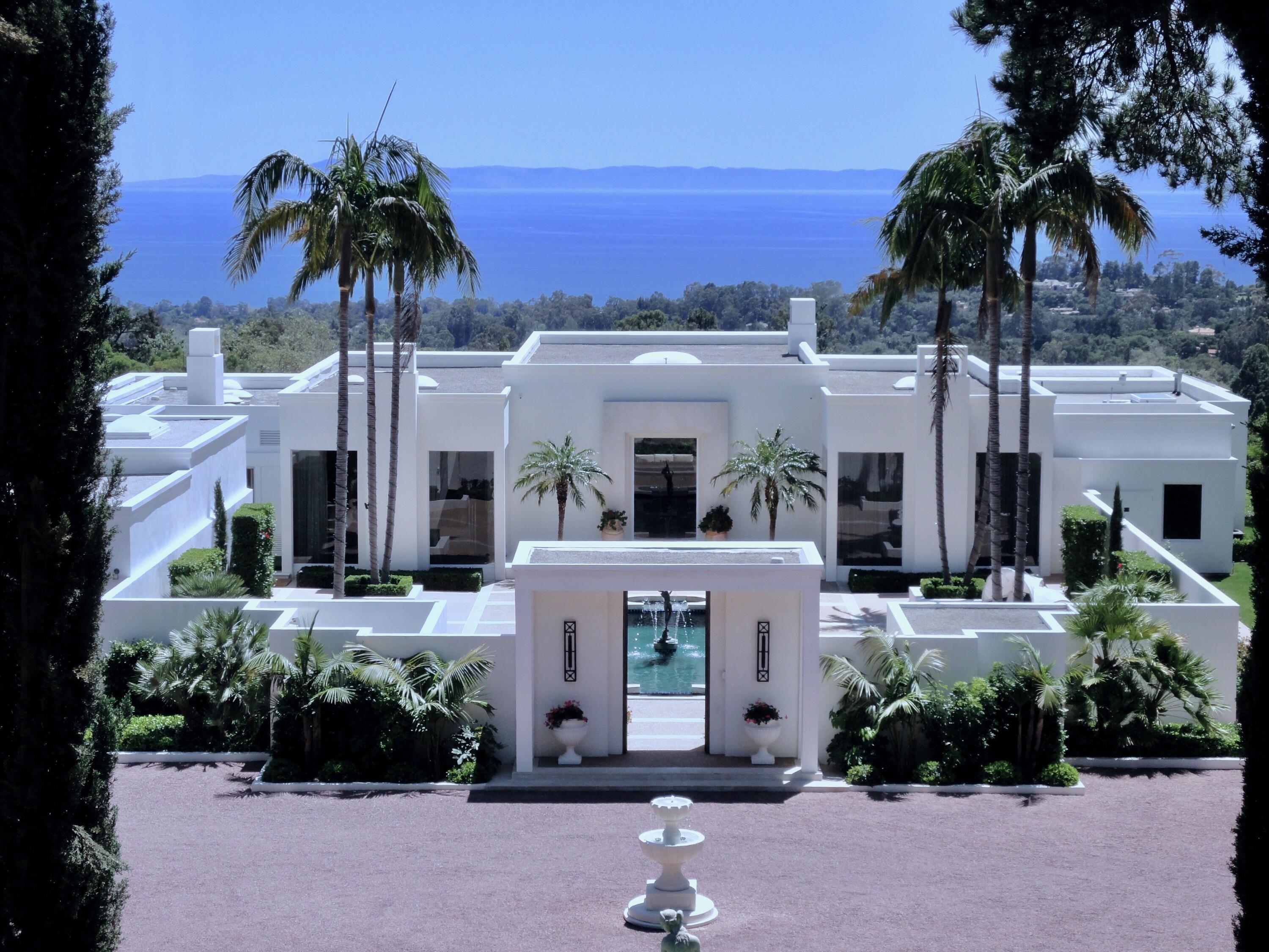 1188 East Mountain Drive Montecito, CA 93108 - Photo 3 of 44 front view of a house with a garden