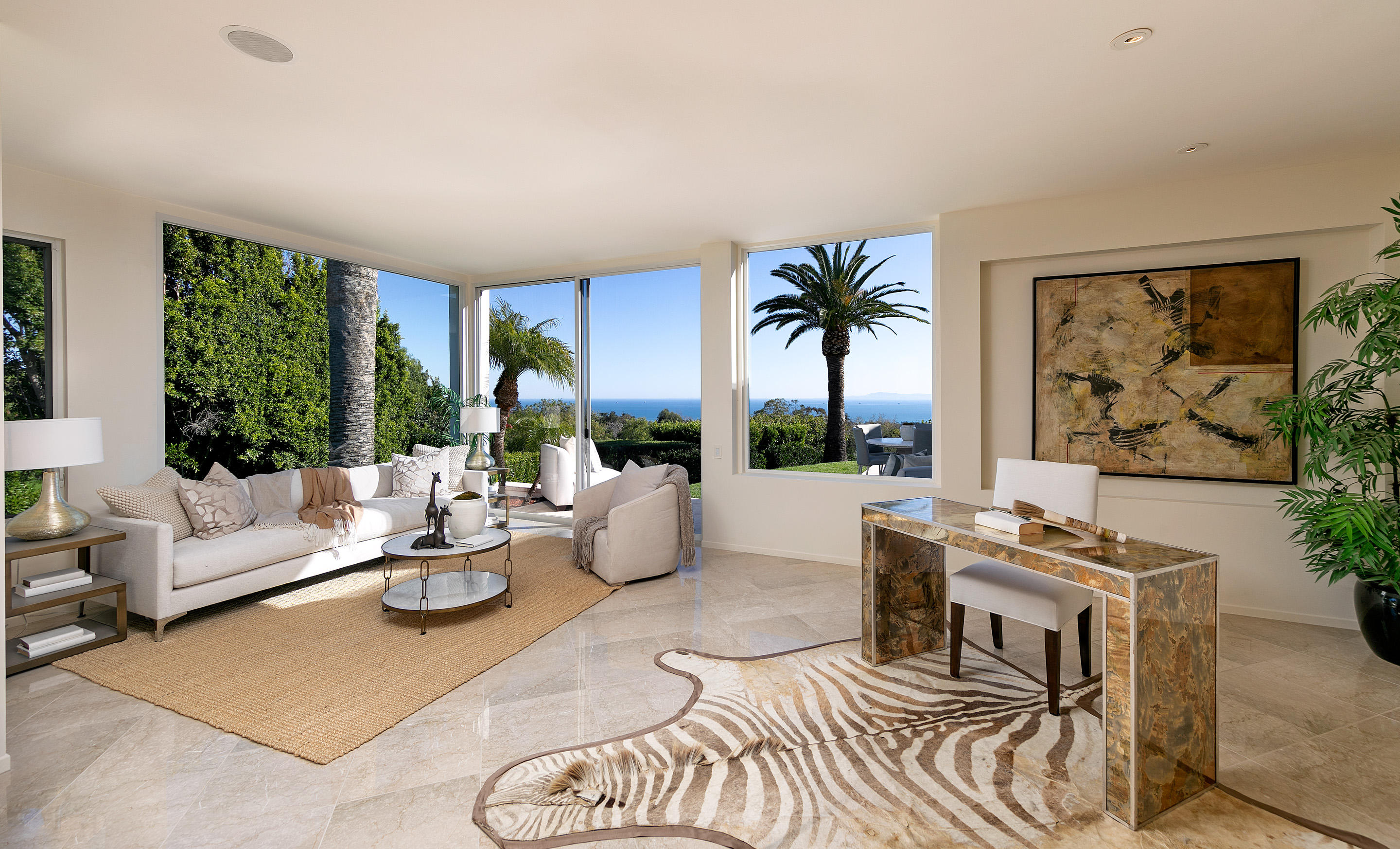 1188 East Mountain Drive Montecito, CA 93108 - Photo 31 of 44 a living room with furniture and a large window