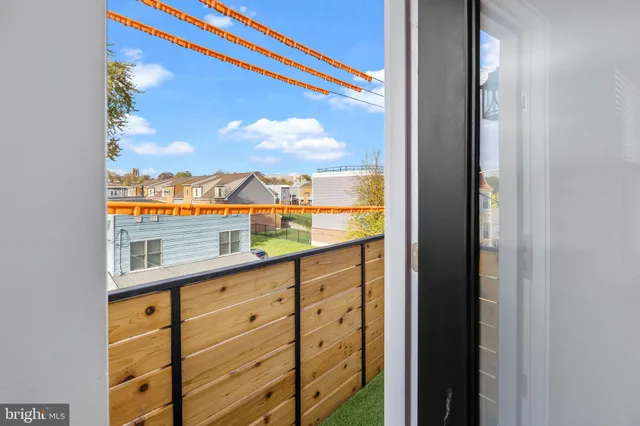 a view of a city from a balcony