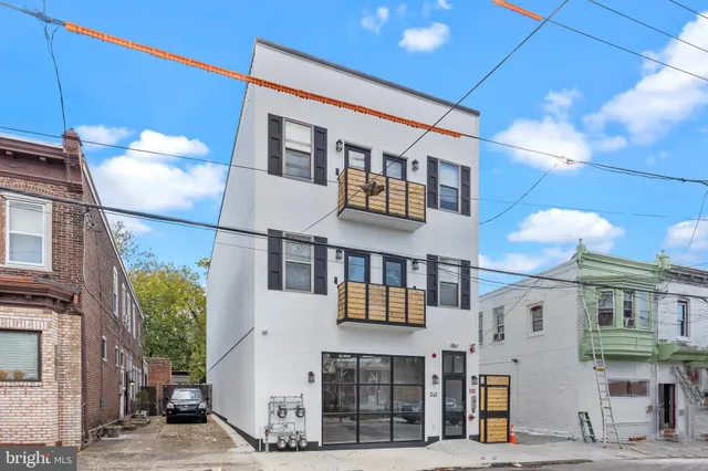 a front view of a building with entryway