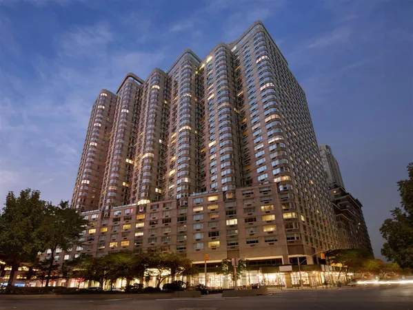 a view of a tall building