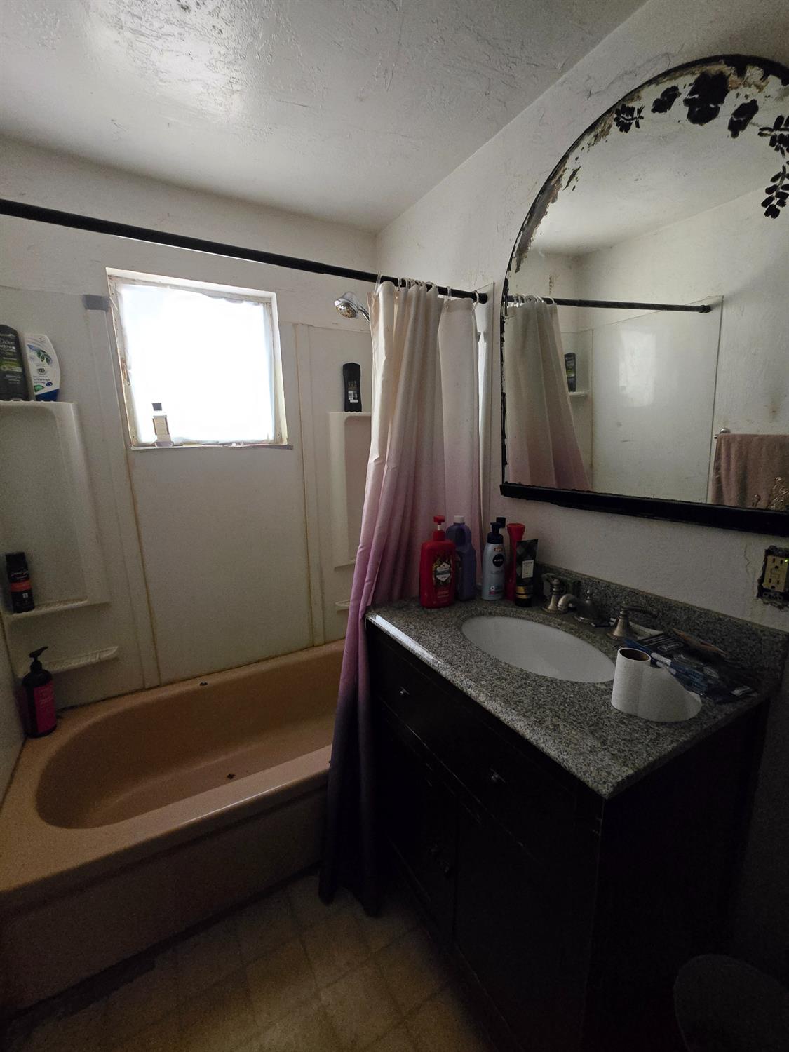 3165 Homewood Drive Georgetown, CA 95634 - Photo 31 of 33 a bathroom with a granite countertop sink a mirror and a bathtub