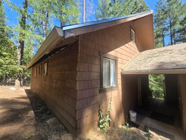 a backyard of a house