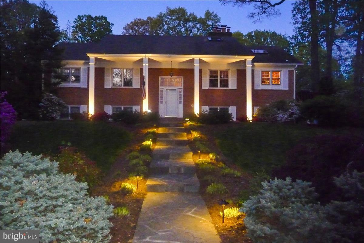 2433 Hunter Mill Road Vienna, VA 22181 - Photo 3 of 30 View at Dusk w. lighted flagstone walk