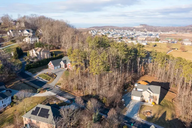 an aerial view of multiple house