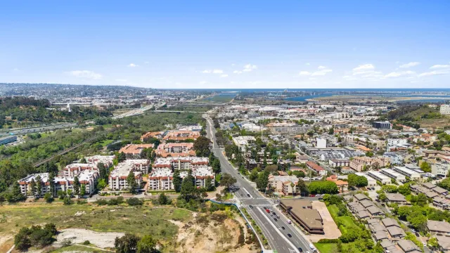 an aerial view of a city