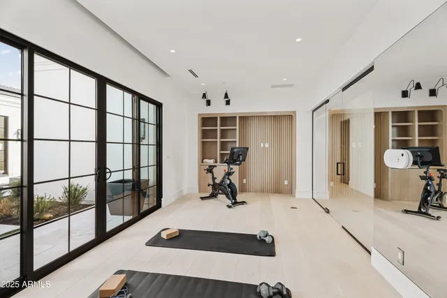 a black and white checkered floor