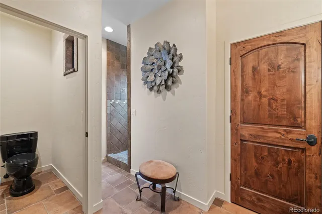 a view of a hallway with elevator